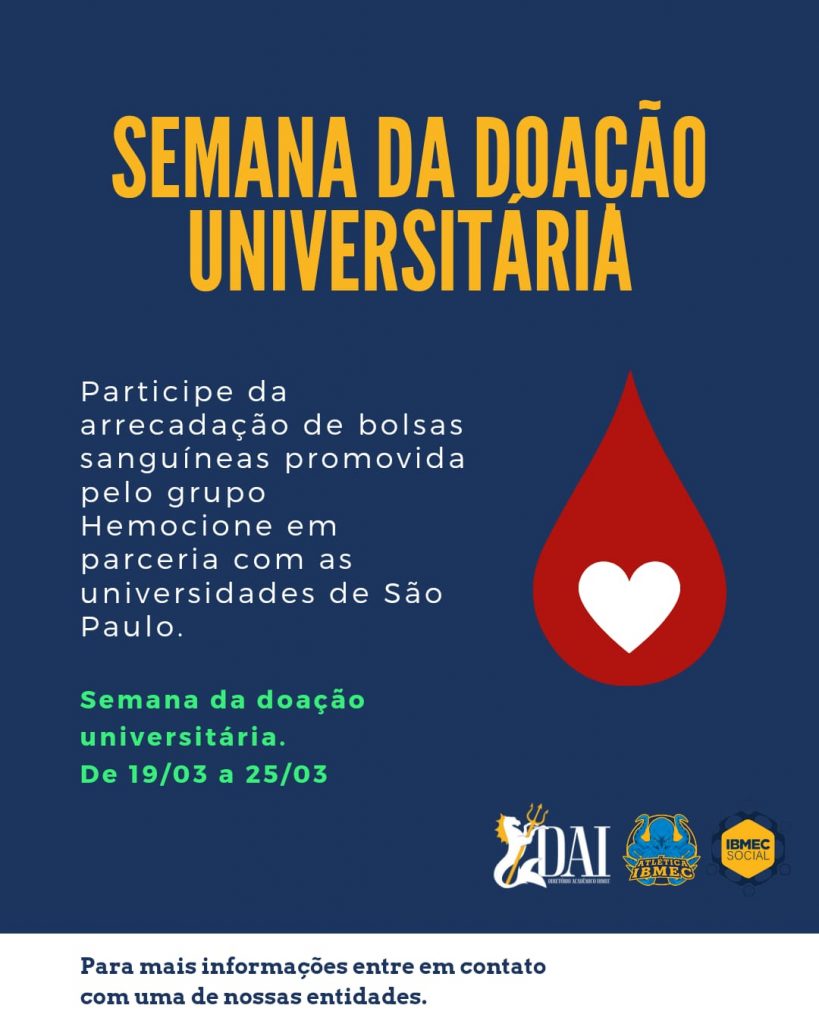 "Semana Universitária de Doação de Sangue"